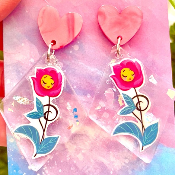 Singing Flower Earrings - Picture 1 of 4